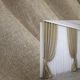 Комплект готовых штор VR-Textil Лен Лён Мешковина № 1141ш Капучино 150х270 см 2 шт (30-962) - изображение 1