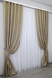 Комплект готовых штор VR-Textil Лен Лён Мешковина № 1141ш Капучино 150х270 см 2 шт (30-962) - изображение 3