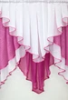 Кухонний ламбрекен VR-Textil № 022к малиновий з білим 150х150 см (50-871) - зображення 3