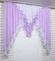 Кухонный ламбрекен VR-Textil № 022к сиреневый с белым 150х150 см (50-555) - изображение 6