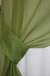 Кухонный комплект VR-Textil № 051к тюль и шторки с подвязками оливковый с белым 270х170 см (50-243) - изображение 3