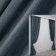 Комплект готовых штор VR-Textil Бархат Kadife № 1132ш Темно-синий 150х275 см 2 шт (30-948) - изображение 1