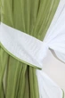 Кухонные шторки VR-Textil № 096к с подвязками оливковый с белым 400х170 см (50-804) - изображение 2