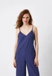 Комбінезон Uniqlo LINEN BLEND V NECK CAMISOLE JUMPSUIT розмір XXS темно синій (447079) - зображення 12
