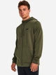 Толстовка на флисе, на молнии мужская Under Armour Fleece Fz Hoodie 1373357-390 XL Оливковая (196884244255) - изображение 1