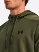 Толстовка на флисе, на молнии мужская Under Armour Fleece Fz Hoodie 1373357-390 XL Оливковая (196884244255) - изображение 4