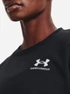 Свитшот на флисе женский Under Armour Essential Fleece Crew 1373032-001 XS Черный (195253609374) - изображение 4