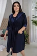 Халат с ночной рубашкой хлопок MiaNaGreen Кс1002н XL Синий - изображение 3