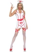 Костюм эротической медсестры для ролевых игр белого цвета с красным Leg Avenue ER Hottie 4 предмета размер XS - изображение 3