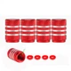 Колпачки на ниппель авто 3Stripes Center Red/Silver (4 шт) (67347) - изображение 3