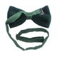 Бабочка Bow Tie House велюровая изумрудного цвета с атласом 09603 - изображение 4