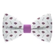 Бабочка Bow Tie House бежевая с фиолетовым (кости) 08330 - изображение 1