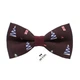 Бабочка Bow Tie House вишневая с елками новогодняя праздничная 08762 - изображение 1