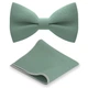 Бабочка Bow Tie House большая зеленая Green Fern с платком - габардин 09480LH - изображение 1