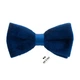 Бабочка Bow Tie House велюровая королевского синего цвета с атласом 09602 - изображение 1