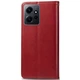 Шкіряний чохол книжка GETMAN Gallant (PU) для Xiaomi Redmi Note 12 4G Червоний - зображення 2
