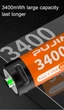Акумулятор USB Type-C AA 3400mwh 1.5v Lithium Ion Li-Ion - батарея, що перезаряджається 2 шт Pujimax - зображення 10