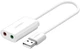Звуковая карта Ugreen US205 USB AUX Jack TRRS (Mic + Ear) ALC4042 15 см Белая (30143) - изображение 1