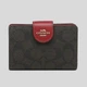 Кошелек Coach Medium Corner Zip Signature Wallet Brown Red 619447bl - изображение 1