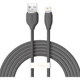 Дата кабель USB 2.0 AM to Lightning 2.0m 2.4A Jelly Liquid Silica Gel Black Baseus (CAGD000101) - зображення 1
