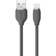Дата кабель USB 2.0 AM to Lightning 2.0m 2.4A Jelly Liquid Silica Gel Black Baseus (CAGD000101) - зображення 2