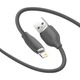 Дата кабель USB 2.0 AM to Lightning 2.0m 2.4A Jelly Liquid Silica Gel Black Baseus (CAGD000101) - зображення 3