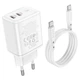 Зарядне мережеве BOROFONE BN9 Reacher (2/PD 35W) Type-C - Type-C Білий - изображение 3