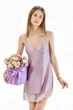 Нічна сорочка жіноча з мікрофібри та мережива Felisiya Lingerie Бузковий 140-2191 S (2000003046010) - зображення 4