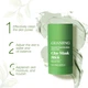 Комплект маска для лица зеленый чай 3 штуки Guanjing Green Tea Clay Mask Stick глубокое очищение, сужение пор, увлажнение - изображение 7