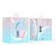 Дротова ігрова гарнітура ONIKUMA Gaming CAT Gradient with RGB K9, USB, 3.5mm, 2.2m, pink&blue - зображення 2