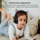 Накладні навушники ONIKUMA Bluetooth Gaming CAT with LED B90, 800mAh, BT5.0, AUX, 800mAh, 15h, black - зображення 2