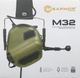 Активные защитные наушники Earmor M32 FG(MOD3) Микрофон с креплениие M11 для шлем каску ORIGINAL ( Олива ) - изображение 2