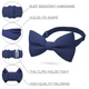 Бабочка Bow Tie House большая Denim Blue однотонная габардин 09425L - изображение 2