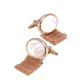 Запонки Bow Tie House елітні Luxury Chain Cufflinks золотисті 08528 - зображення 4
