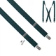 Подтяжки Bow Tie House изумрудные 2.5Х см однотонные 09527 - изображение 1