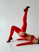 Жіночі панчохи яскраві червоні 3020 Simply sexy one size - зображення 1
