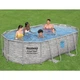 Овальный каркасный бассейн Bestway 56714 (427-250-100 см) Power Steel™ Swim Vista Series™ - изображение 3