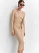 Платье вязаное миди осеннее женское Mango Goletabs 57043802-07 M (8445922697310) - изображение 3