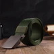Крепкий мужской ремень с металлической пряжкой из текстиля 20595 Vintage Зеленый - изображение 6