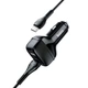 Зарядное устройство для телефона в автомобиль 2 USB с кабелем Micro Z36 Leader Car Charger Black, Hoco (6931474727756) - изображение 3