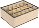 Коробка-органайзер Stenson для белья 32 х 24 х 12 см Бежевый (TD00562 beige) - изображение 1