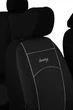 Чехлы на авто Seat Cordoba, Сеат Кордоба 1993-2002 (полный набор) экокожа универсальные Standart (011-111) Черный - изображение 3