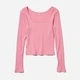 Лонгслив длинный женский Uniqlo 496017570 2XL Розовый (1159785272) - изображение 6