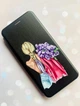 Чохол-книжка з малюнком на iPhone 7 Plus/8 Plus :: Чорний :: Дівчина з бузком (принт 7) - зображення 3