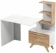Письменный стол Mesa Тейс правый 125.5 х 60 х 75/122 см Белый/Дуб Канзас (МС87) - изображение 4