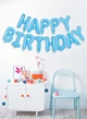 Фольгированные воздушные шары-надпись Happy Birthday голубые буквы 40 см (B362023) - изображение 3
