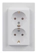 Розетка двойная с заземлением Schneider Electric Asfora Белый EPH9900121 - изображение 1