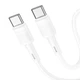 USB Кабель Hoco X83 60W Type-C to Type-C 3A 1m, White - зображення 2