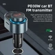 Автомобильный FM модулятор Hoco E72 PD30Wmax (QC3.0 + 2 USB + TypeC) Metal Grey (33080) - изображение 2