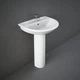 Комплект раковина с ножкой RAK Ceramics Karla 60.5x83.5x48.5см (RAK0011) Белый - изображение 1